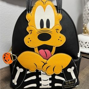 Loungefly Disney Pluto Skellington Glow-in-The-Dark Mini-Backpack